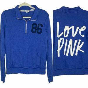 PINK VS Blue 1/4 Zip Sweatshirt